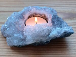 Ametyst fyrfadsstage