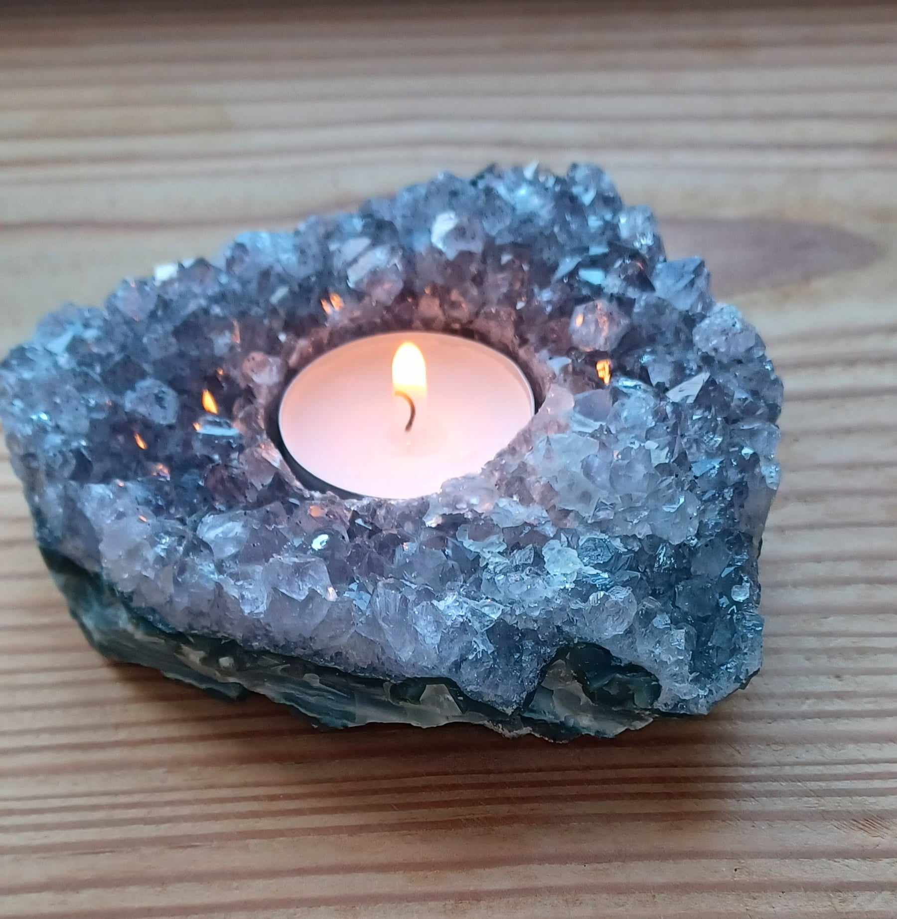 Ametyst fyrfadsstage