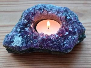 Ametyst fyrfadsstage